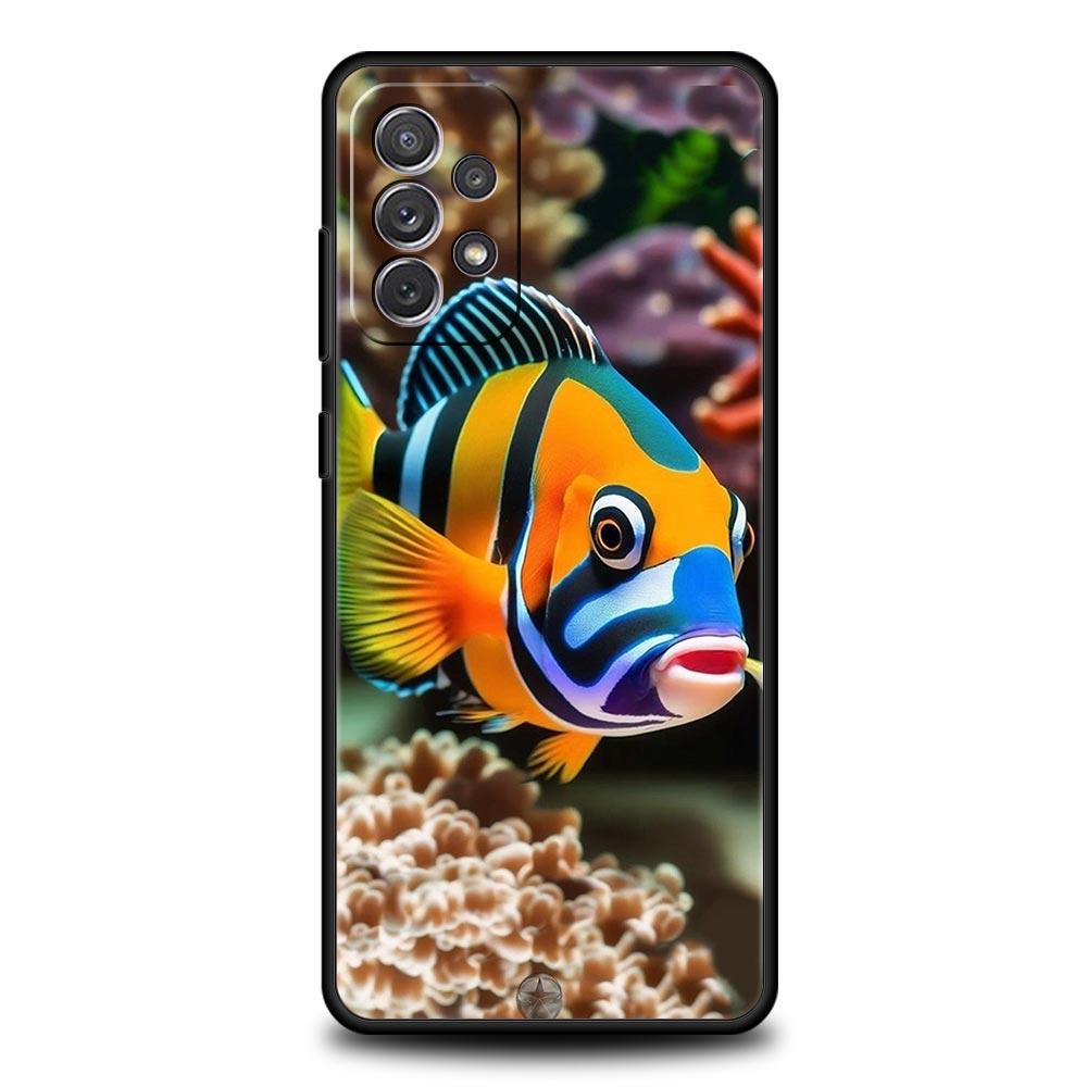 Cartoon Niedlicher Fisch Handyhülle Für Samsung Galaxy A15 A13 A51 A71 A41 A31 A21S A03S A05 A35 A32 A55 A23 A25 A33 A53 A73 5G Hülle