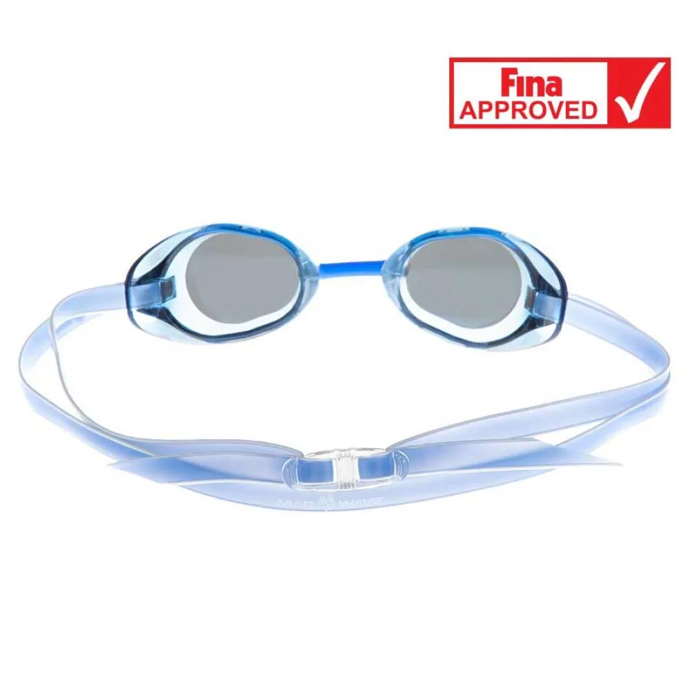 Madwave Plastic Swimming Goggles with Mirror Coating Racer