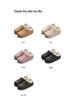 Unisex Waterproof Non-Slip Plush Indoor Cotton Slippers - Warm Full Coverage for Autumn/Winter.