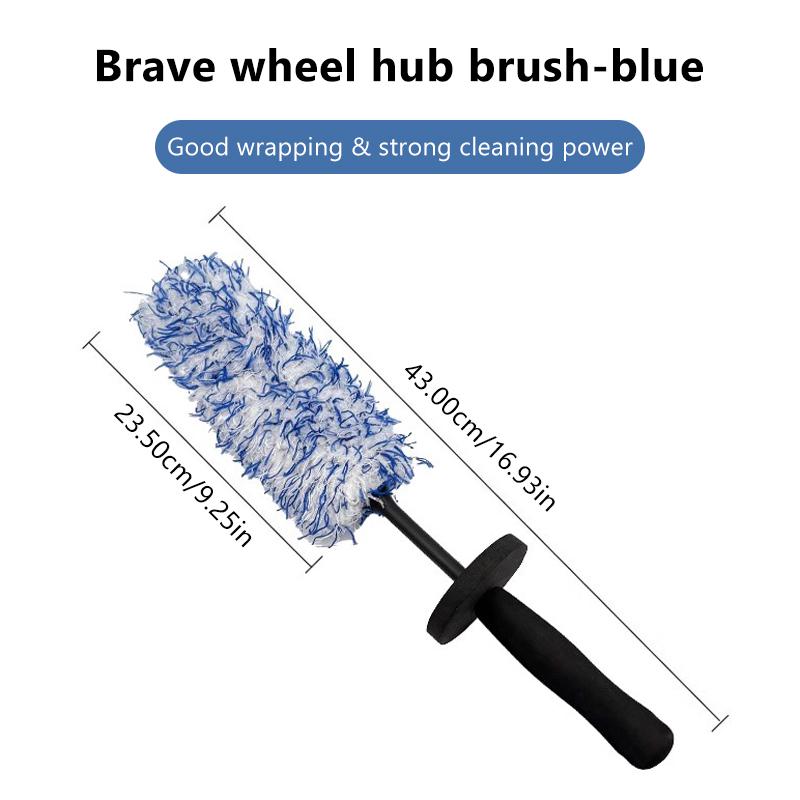 

SEAMETAL Microfiber Car Wash Brush Cleaning Gloves Plastic Handle Wheel Brush Washing Tool Car Detailing Care Dust Removal Brush синій