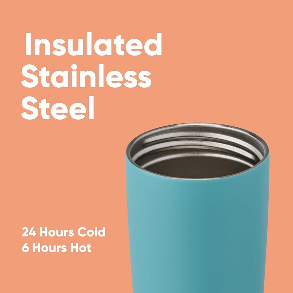 20 Oz Stainless Steel Insulated Tritan BPA Free Portable Water Bottle with Spill Proof Lid To Keep Coffee Hot or Cold