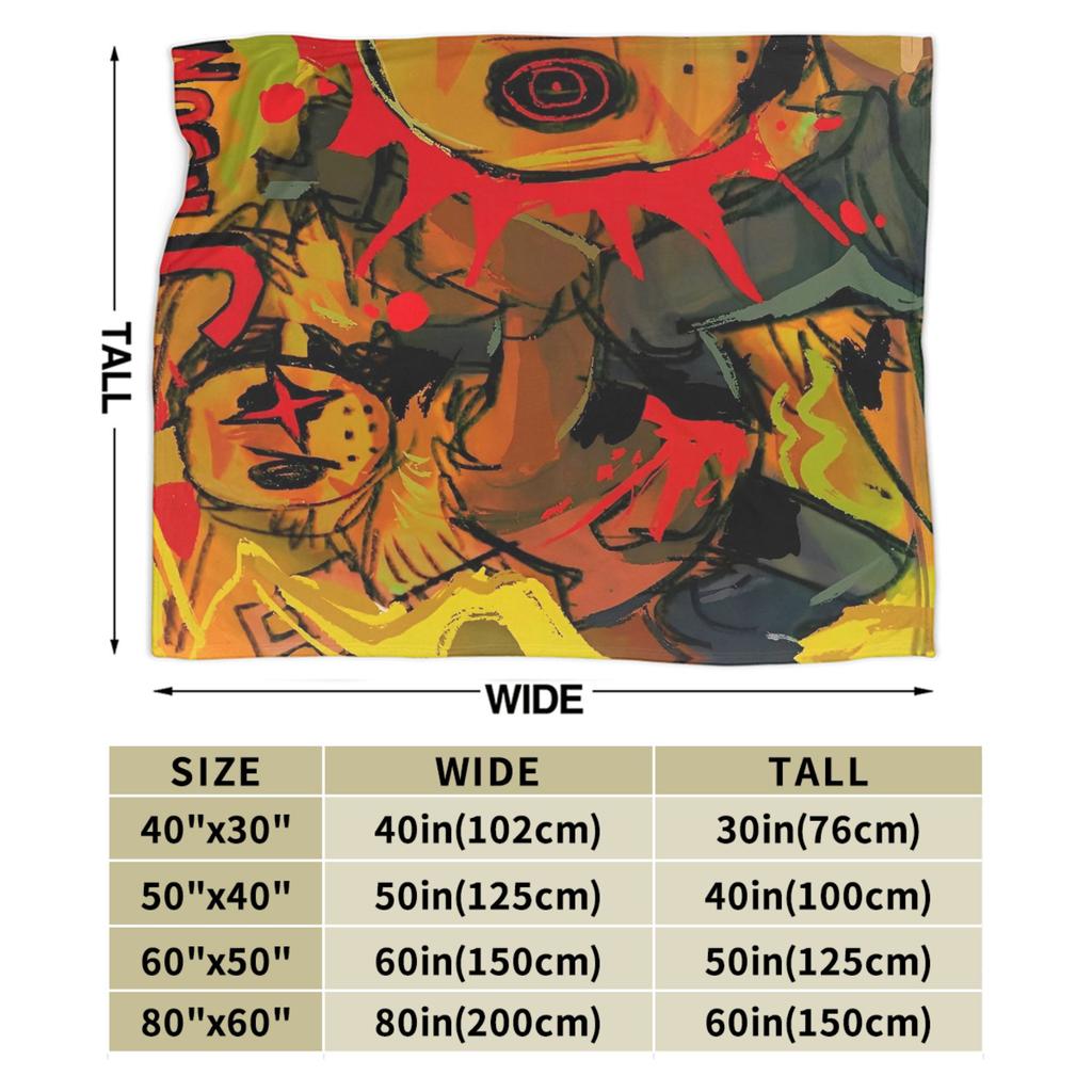 Forsaken Jason Knitted Blanket Flannel Super Warm Throw Blankets for Outdoor Travel Bedspread