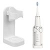 Lot de 2 supports muraux auto-adhésifs pour brosse à dents électrique sans perçage - blanc