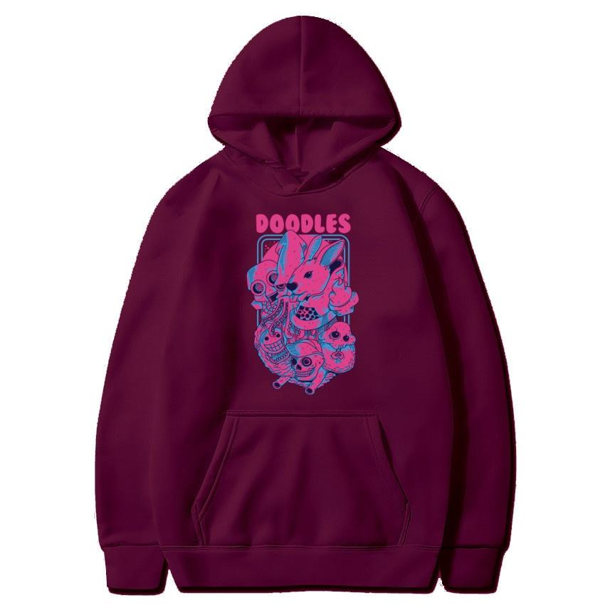 Funny Autumn And Winter Fleece Hoodie Street Fashion Harajuku Pullover, Men's and Women's Casual Long Sleeved Warm Hoodie