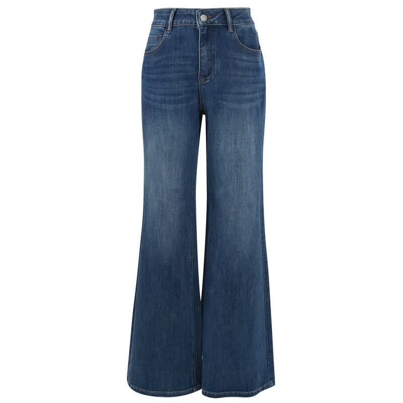 Sancai Washed High-Rise Flare Jeans