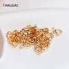 14K Gold Plated Brass Leaf Shape Pinch Bail Clasp For DIY Pendant Clip Connector Necklace Jewelry Making Accessories Findings