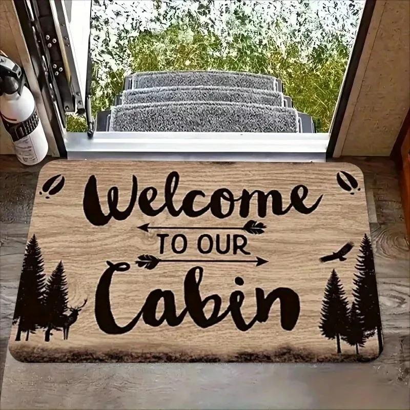1PC Cute Cats Pattern Door Mats Kitchen Rugs Non-Slip Pop Design Living Room Rugs Bath Mat Carpet for Home Sink Laundry Decor