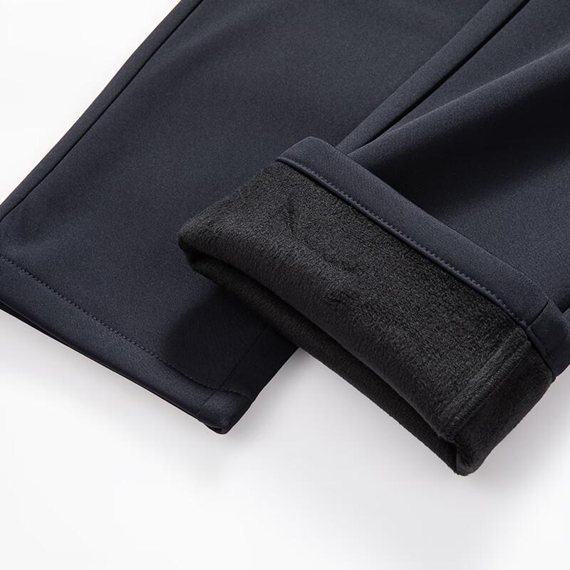 JOW Men's Warm Business Casual Straight-Leg Trousers