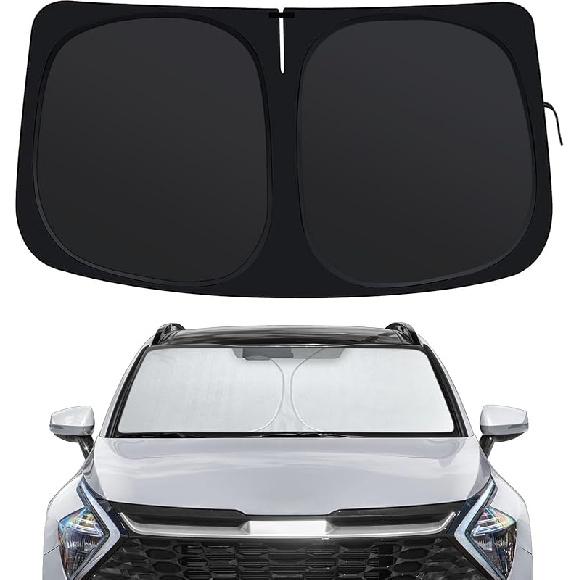 Windshield Sun Shade Compatible With Hyundai Sonata -2025, Front Window Shades Fit For Sonata, Foldable Car Sun Shield With Steering Wheel Sunshade