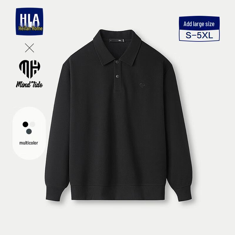 HLA Men s Long Sleeve Polo Shirt M