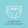 Playtex Diaper Genie Refills for Diaper Genie Diaper 270 Count Pails,