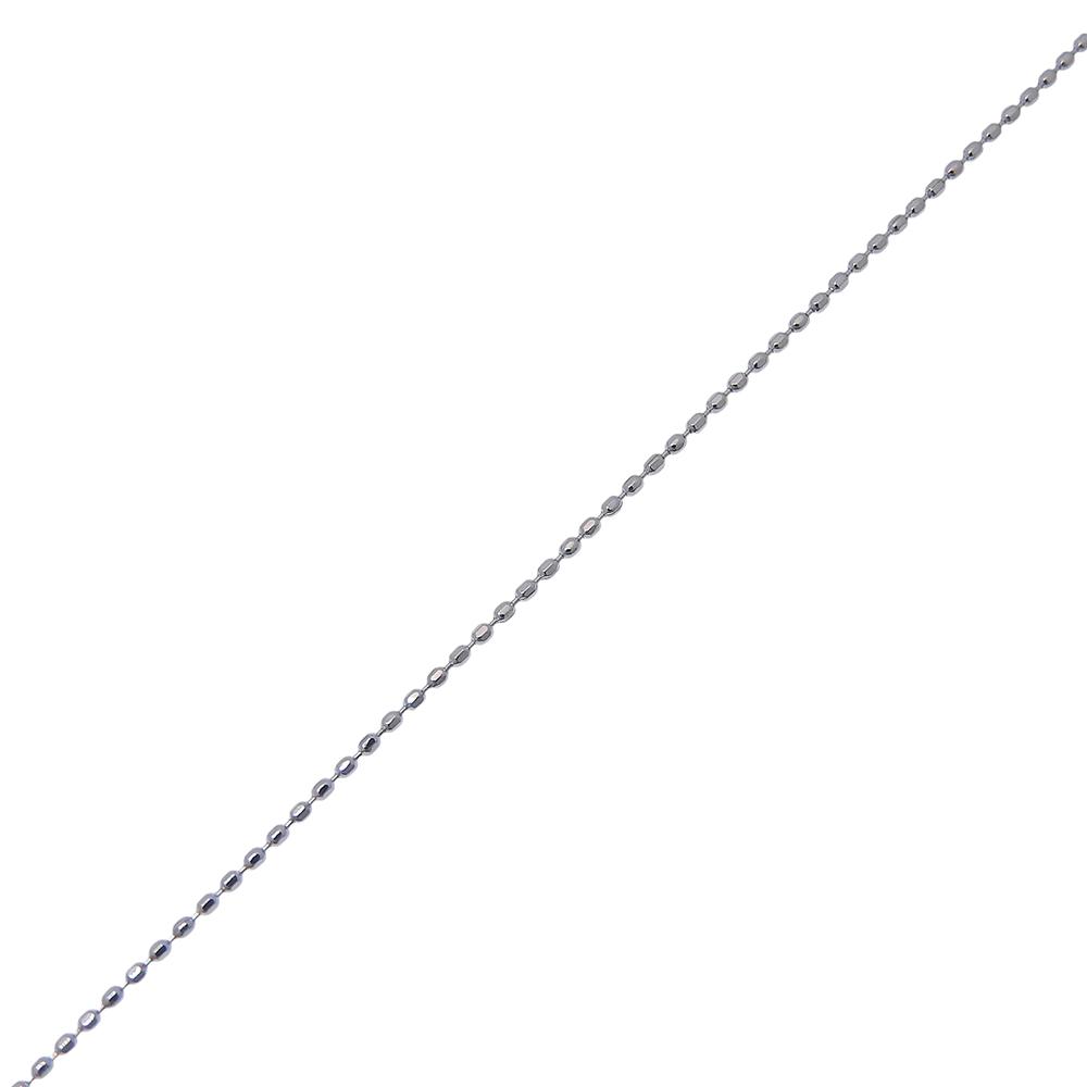 cross Necklace K18 white gold/diamond cross 2.7g unisex Used