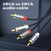 2RCA to 2RCA Stereos Splitter Cable 2RCA Male to 2RCA Male Sound Adapters for Laptop Phone Gaming Consoles Home Theater