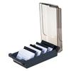 Professional Business Card Holder Box for  , Large Capacity 500 Card Storage with Dividers and Index Tabs, Clear Plastic Lid