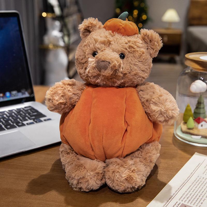 Adorable Pumpkin Rabbit Plush Toy For Kids Soft Cuddly Stuffed Animal Gift 26cm