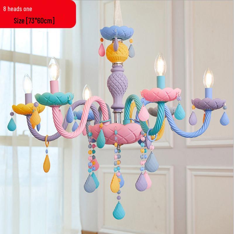 Oeny Rainbow Princess 8-Head Crystal Chandelier