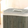 Foldable Laundry Basket Grocery Basket Bamboo Large Capacity Dirty Clothes Storage Bucket for Home