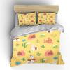 Colorful Cartoon Llamas with Cactus Print Bedding Set 1 Duvet Cover 2 Pillowcases for Adult and Children Luxury Gift Full Size