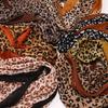New Malaysian leopard print crumpled scarf, literary and retro women's head scarf