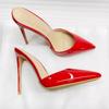Hohe Qualität 8/10/12cm Stiletto High Heels Mules Damen Lackleder Hochzeit Braut Glitzernde Mules Luxus Designerschuhe für Damen