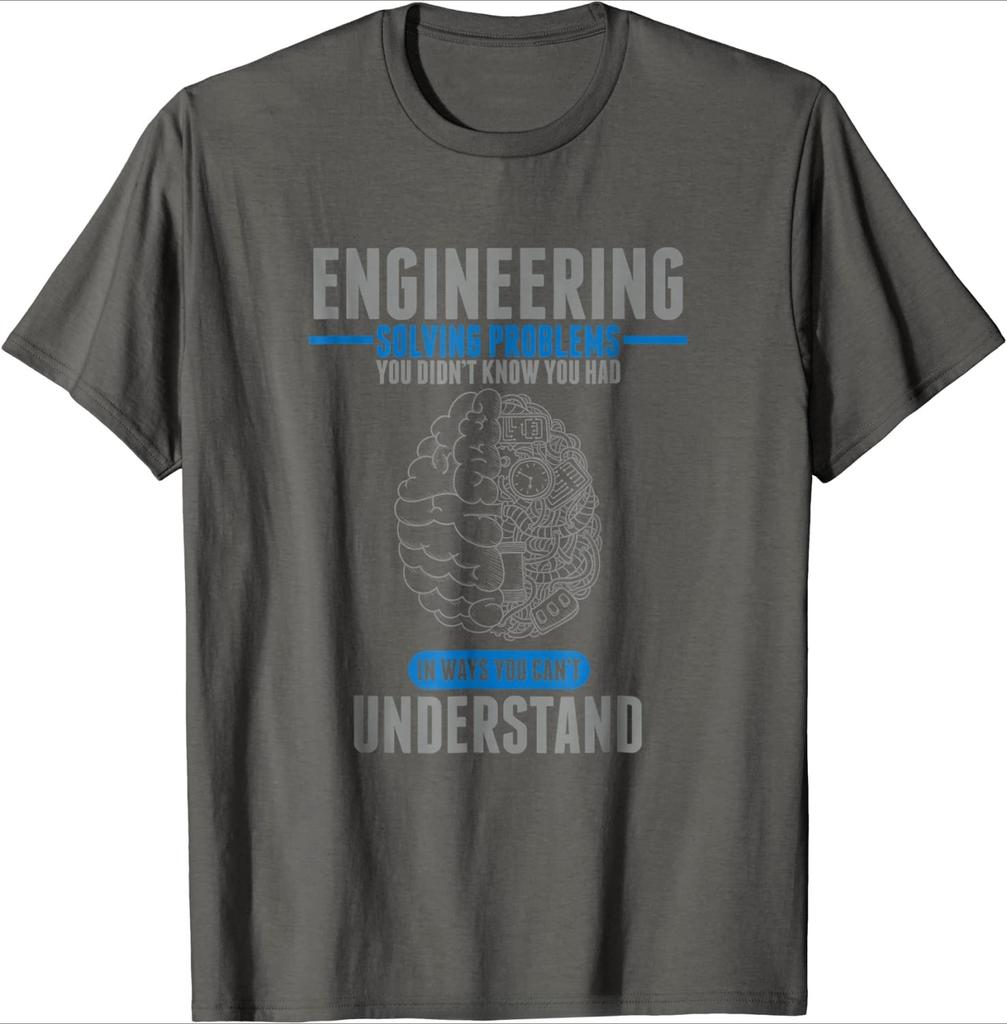 Engineer Solving Problems Funny Engineering TShirt Oneck Tees Summer Cotton Tshirt Oversized Graphic T Shirt Men Clothing