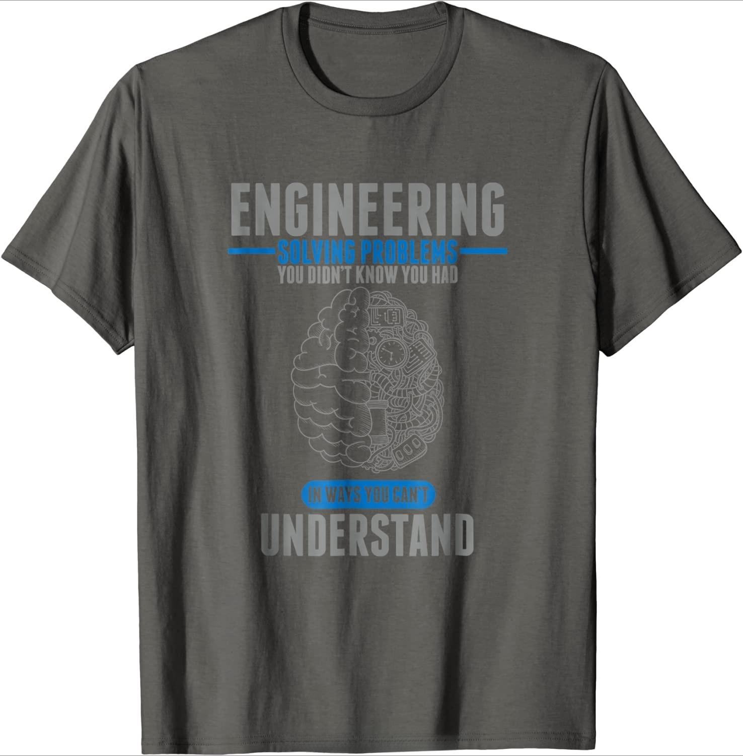 Engineer Solving Problems Funny Engineering TShirt Oneck Tees Summer Cotton Tshirt Oversized Graphic T Shirt Men Clothing L