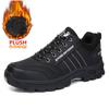 Men 'S Climbing Hiking Shoes Couples Winter Casual Sneakers With Fur Mens Outdoor Rubber Trekking Shoes Non -Slip Trainers Leather