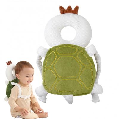 Mochila protectora para la cabeza del bebé Almohada protectora para la cabeza para niños pequeños que caminan y gatean Cojines reposacabezas ajustables y cómodos para bebés Diseño encantador de tortuga