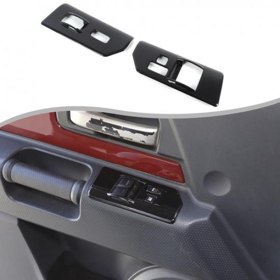 Glossy Black Window Lift Switch Trim Cover For Toyota FJ Cruiser 2007-
