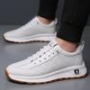 Fashion Fashion Casual Cow Leather Sneakers for Men Spring Autumn New Designer Hallow Out Breathable Platform Shoes Sneakers Man