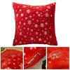 Throw Pillowcase Christmas Snowflake Printed Hidden Zipper Design Dust-proof Soft Comfortable Touch