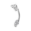 Butterfly-Belly Button Rings Stainless Steel Navel Piercing Jewelry Navel Ring Barbell for Women Girls Dangle Belly Ring