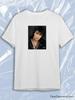 TeeSensation White Crew Neck Short Sleeve T-Shirt with Viktor Tsoi Color Portrait Necklace Print