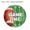 10Guests Rugby Disposable Tableware Super Bowl Party Paper Plates Napkins Cups Sports Rugby Happy Birthday Party Decor