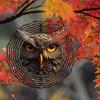Handcrafted Metal Owl Wind Chime Outdoor Garden Decor with Soothing Sound Durable Art for Balcony Courtyard Holiday Seasonal