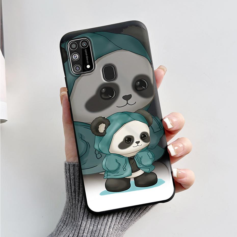 Silicone Case For Samsung M31 M 31 Cover Cute Rabbit Panda Shockproof Phone Case For Samsung Galaxy M31s M31 s M315F M317F Etui