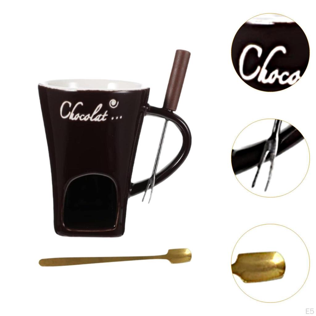 Keramik Schokoladenfondue, Schmelzbecher, Butterwärmer, Fondue Tassenset für Geburtstagsgeschenke, Muttertag