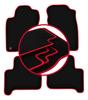 Velour Floor Mats with Red Edge For: Toyota Land Cruiser J120 5-door (2002-2009)