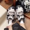 Warm Fleece Milk Fufu~ Korean Cute Head Puppy Snow Boots Winter Fleece Thickened Warm Short Cotton Boots