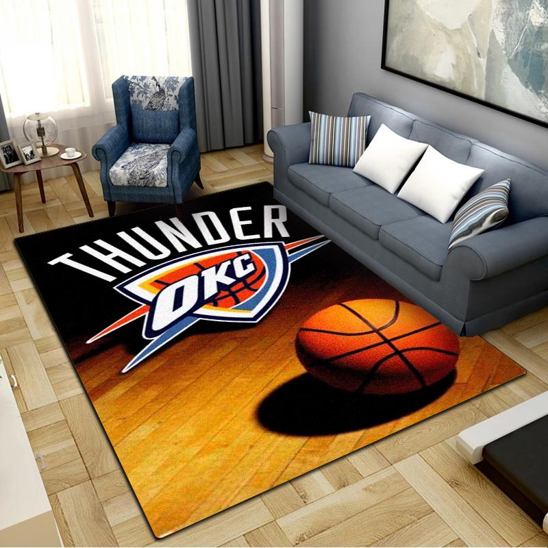 Oklahoma City Thunder Carpet Rug for Living Room Bedroom Home Sofa Decoration,Kids play Non-slip Floor Mat