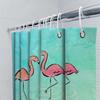 Colorful Flamingo Shower Curtain Personalized with Name and Initials for Bathroom Decorations