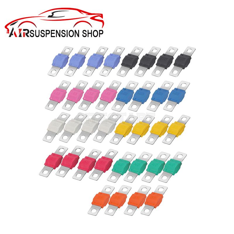 36pcs AMI Midi Fuse Assortment Kit, 30A-175A High Current Bolt-on Fuses, 12V-58V Copper Plated for Automotive Truck Marine Boat