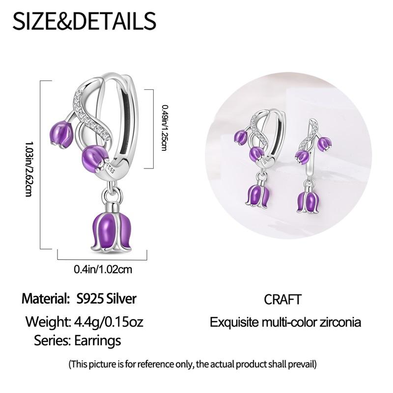 Pendientes originales de plata de ley 925 de cobre con forma de margarita y tulipán para mujer 2025 Pendientes de botón Pendientes de flor Aniversario Circonita Regalo