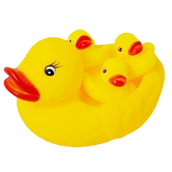 

4Pcs Toy Ducks Cute Cartoon Shape Yellow Baby Toy Ducks for Shower