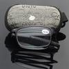 Design Reading Glasses Men Women Folding Small Glasses Frame Metal Glasses Mini Wallet Glasses Diopter 1.0-4.0