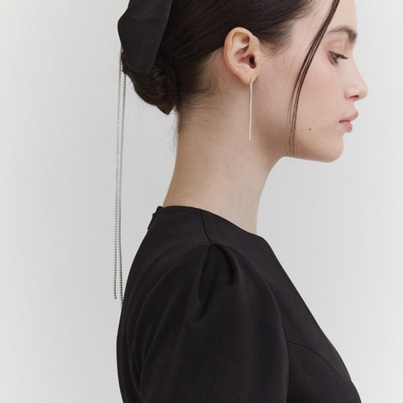 THECHEMI Jewel Ribbon Hair Pin (2 Colors)