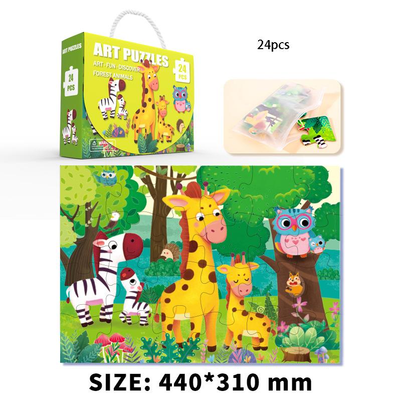 300 500 Pieces Animal Dinosaur Irregular Paper Puzzle Cognitive Jigsaw Puzzles Game for Kids Educational Toy Children Xmas Gifts