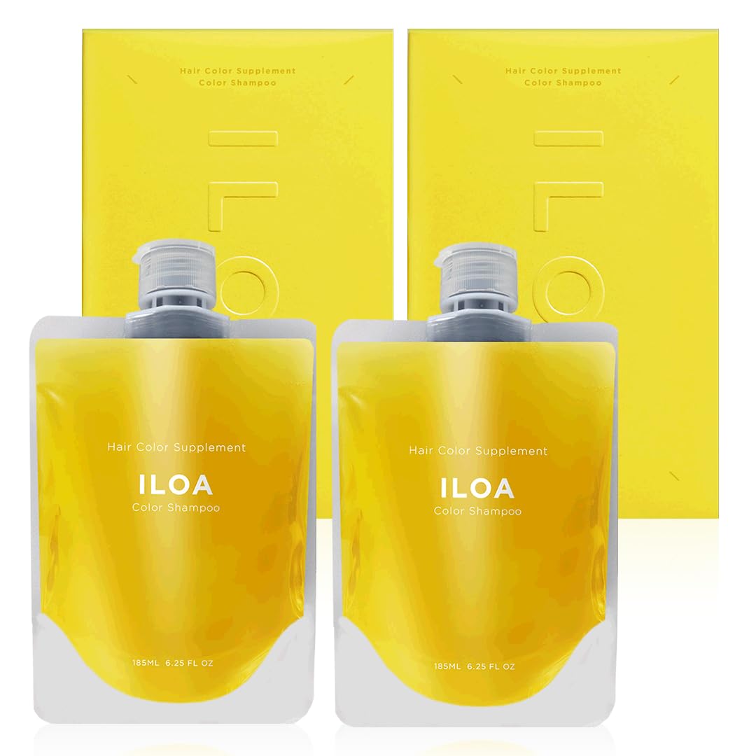 

ILOA Hair Color Supplement, ILOA Color Shampoo, 2-Box Set, Yellow, Salon Exclusive, Fade Prevention, 185ml