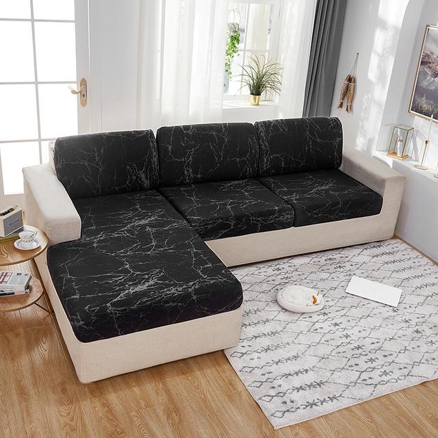 Printed Sofa Seat Cushion Cover Elastic Pets Kids Living Room Floral Stretch Washable Removable Slipcover Furniture Protector