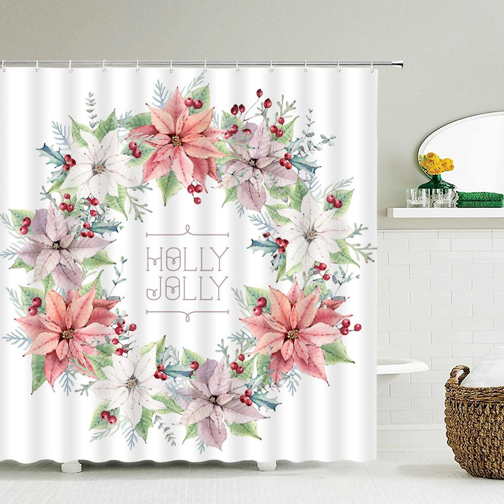 Kolorowy Tulipan Kwiaty Róży Drzewa Zasłona prysznicowa Zasłony Łazienkowe Natura Kwiat Wodoodporna Tkanina Polieste Wanna Wystrój Domu